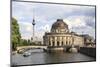 Berlin, Germany. Sightseeing boat sails along the Spree river, Museum Island and the Fernsehturm TV-Miva Stock-Mounted Photographic Print