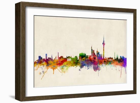 Berlin Germany Skyline-Michael Tompsett-Framed Art Print