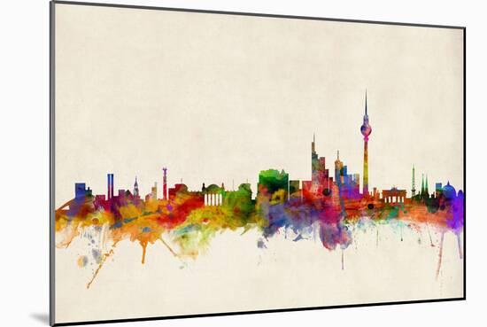 Berlin Germany Skyline-Michael Tompsett-Mounted Art Print