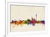 Berlin Germany Skyline-Michael Tompsett-Framed Art Print