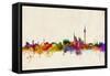 Berlin Germany Skyline-Michael Tompsett-Framed Stretched Canvas