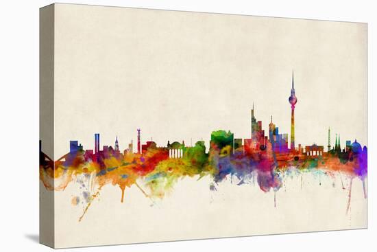 Berlin Germany Skyline-Michael Tompsett-Stretched Canvas