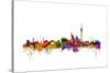 Berlin Germany Skyline-Michael Tompsett-Stretched Canvas