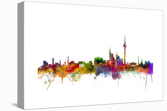 Berlin Germany Skyline-Michael Tompsett-Stretched Canvas