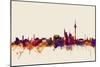 Berlin Germany Skyline-Michael Tompsett-Mounted Art Print