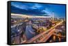 Berlin, Germany Viewed from above the Spree River.-SeanPavonePhoto-Framed Stretched Canvas