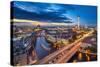 Berlin, Germany Viewed from above the Spree River.-SeanPavonePhoto-Stretched Canvas