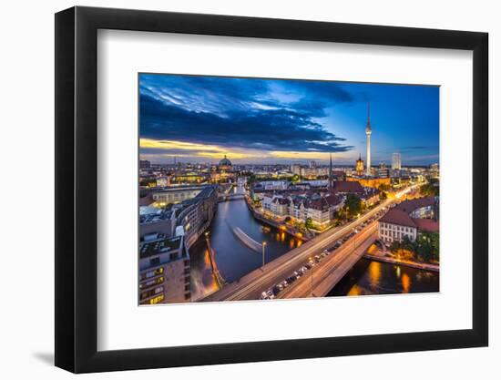 Berlin, Germany Viewed from above the Spree River.-SeanPavonePhoto-Framed Photographic Print