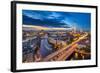 Berlin, Germany Viewed from above the Spree River.-SeanPavonePhoto-Framed Photographic Print