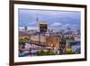 Berlin, Germany Viewed from above the Spree River.-SeanPavonePhoto-Framed Photographic Print