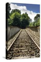 Berlin-Grunewald, Germany. Train Platform 17, Holocaust Memorial where 50,000 Jews were deported to-Miva Stock-Stretched Canvas