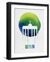 Berlin Landmark Blue-null-Framed Art Print