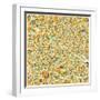 Berlin Map-Jazzberry Blue-Framed Art Print