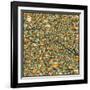 Berlin Map-Jazzberry Blue-Framed Art Print