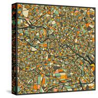 Berlin Map-Jazzberry Blue-Stretched Canvas