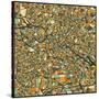 Berlin Map-Jazzberry Blue-Stretched Canvas