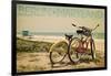 Berlin, Maryland - Bicycles and Beach Scene-Lantern Press-Framed Art Print