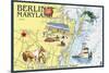 Berlin, Maryland - Nautical Chart-Lantern Press-Mounted Premium Giclee Print