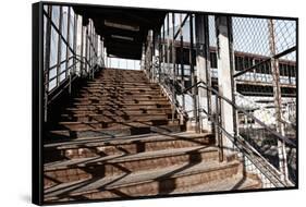 Berlin-Marzahn, City Railroad Station, Stairs-Catharina Lux-Framed Stretched Canvas