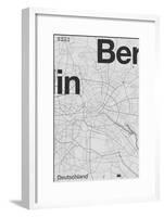 Berlin Minimal Map-Florent Bodart-Framed Giclee Print