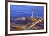 Berlin Mitte, Central Distric of Berlin with 368M Tall Tv Tower Seen from Fischerinsel at Dusk-David Bank-Framed Photographic Print