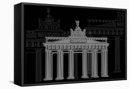 Berlin Night-Cristian Mielu-Framed Stretched Canvas