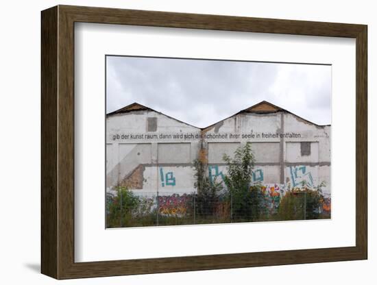 Berlin, Oberschšneweide, Disused Power Station, Facade with Writing-Catharina Lux-Framed Photographic Print