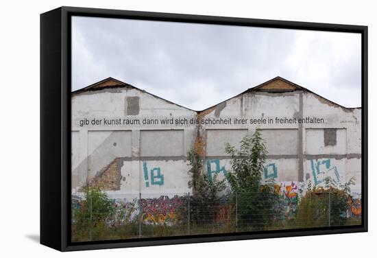 Berlin, Oberschšneweide, Disused Power Station, Facade with Writing-Catharina Lux-Framed Stretched Canvas