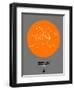 Berlin Orange Subway Map-NaxArt-Framed Art Print