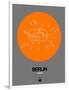 Berlin Orange Subway Map-NaxArt-Framed Art Print