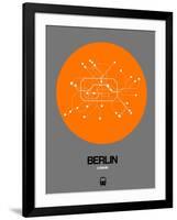 Berlin Orange Subway Map-NaxArt-Framed Art Print