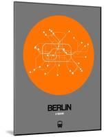 Berlin Orange Subway Map-NaxArt-Mounted Art Print