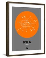 Berlin Orange Subway Map-NaxArt-Framed Art Print