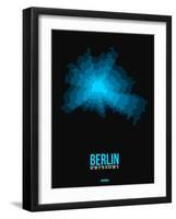 Berlin Radiant Map 1-NaxArt-Framed Art Print