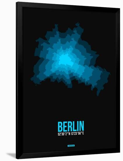 Berlin Radiant Map 1-NaxArt-Framed Art Print