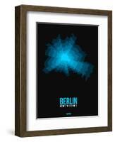 Berlin Radiant Map 1-NaxArt-Framed Art Print