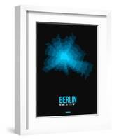 Berlin Radiant Map 1-NaxArt-Framed Art Print