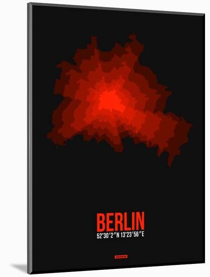 Berlin Radiant Map 2-NaxArt-Mounted Art Print