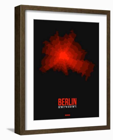 Berlin Radiant Map 2-NaxArt-Framed Art Print