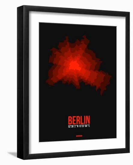 Berlin Radiant Map 2-NaxArt-Framed Art Print