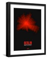 Berlin Radiant Map 2-NaxArt-Framed Art Print