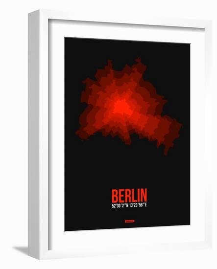 Berlin Radiant Map 2-NaxArt-Framed Art Print