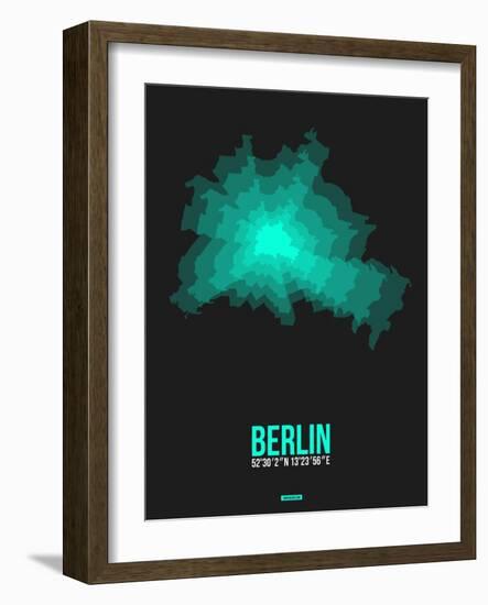 Berlin Radiant Map 3-NaxArt-Framed Art Print