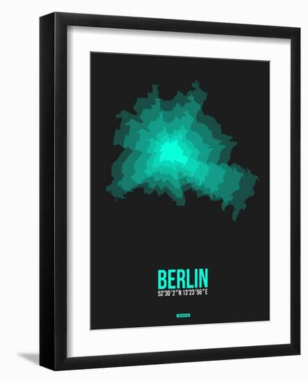 Berlin Radiant Map 3-NaxArt-Framed Art Print