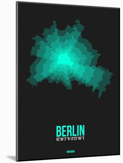 Berlin Radiant Map 3-NaxArt-Mounted Art Print