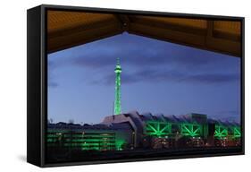 Berlin, Radio Tower, Icc, Evening-Catharina Lux-Framed Stretched Canvas