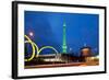 Berlin, Radio Tower, Looping Sculpture, Night-Catharina Lux-Framed Photographic Print