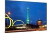 Berlin, Radio Tower, Looping Sculpture, Night-Catharina Lux-Mounted Photographic Print