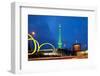 Berlin, Radio Tower, Looping Sculpture, Night-Catharina Lux-Framed Photographic Print