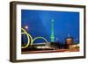 Berlin, Radio Tower, Looping Sculpture, Night-Catharina Lux-Framed Photographic Print